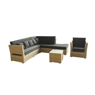Outdoor-Rattanmöbel kombinieren Ecke Sofa